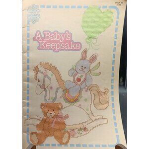 A Babys Keepsake Cross-Stitch Pattern By Gloria & Pat Book 50 Vintage 1985 Embro